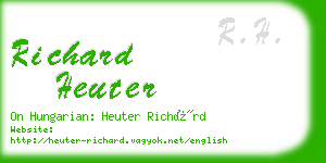 richard heuter business card